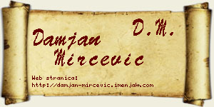 Damjan Mirčević vizit kartica
